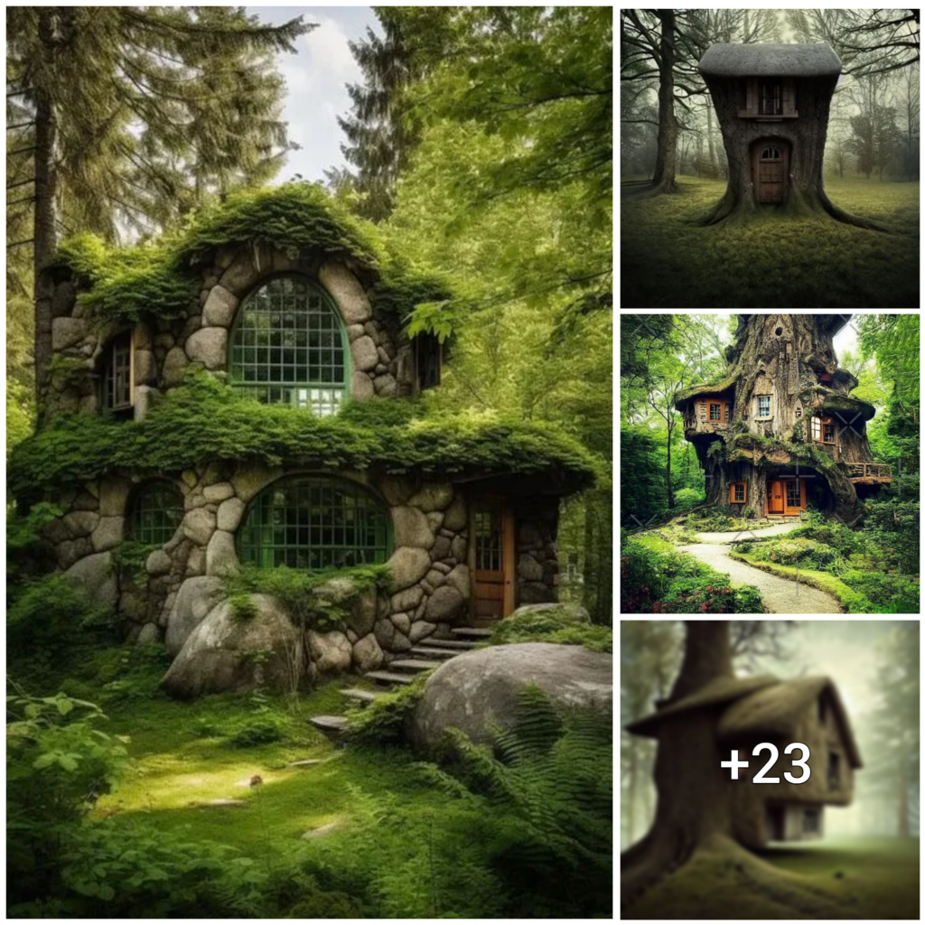 “Discover a World of Enchantment: Exploring the Whimsical Homes Hidden in the Woods”